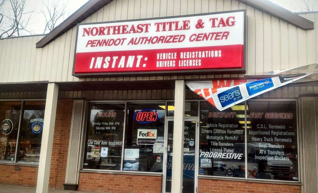 Northeast Title & Tag | 2420 Memorial Hwy Route, 309 Pennsylvania 415, Dallas, PA 18612, USA | Phone: (570) 895-1000 ext. 2004