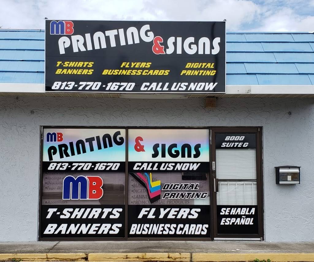 Mb Printing & Signs | 8000 N Armenia Ave Suite G, Tampa, FL 33604, USA | Phone: (813) 770-1670