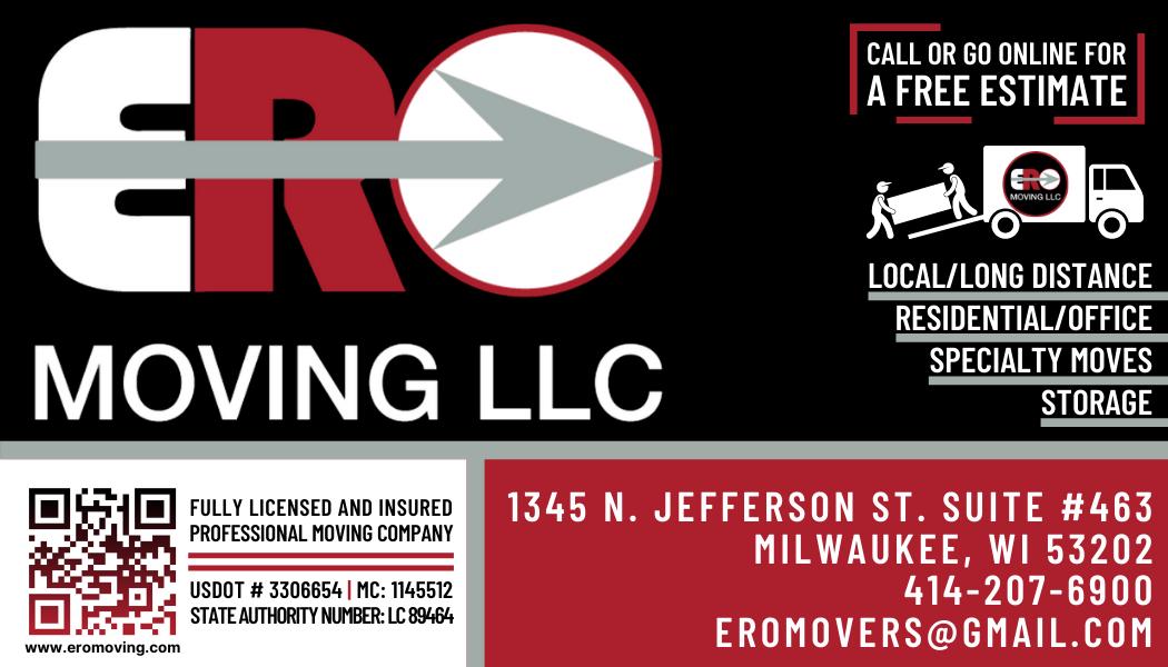 ERO Moving LLC Of Milwaukee | 1345 N Jefferson St Suite 463, Milwaukee, WI 53202, United States | Phone: (414) 207-6900