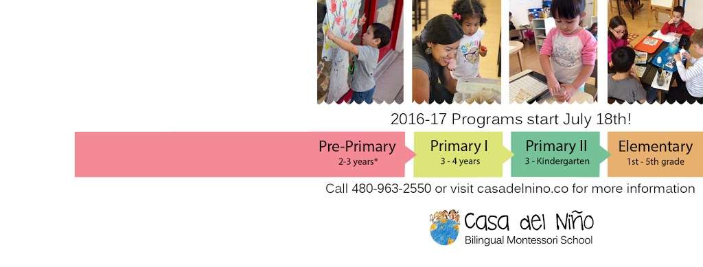 Casa del Niño Bilingual Montessori School | 2625 W Queen Creek Rd #6, Chandler, AZ 85248, USA | Phone: (480) 963-2550