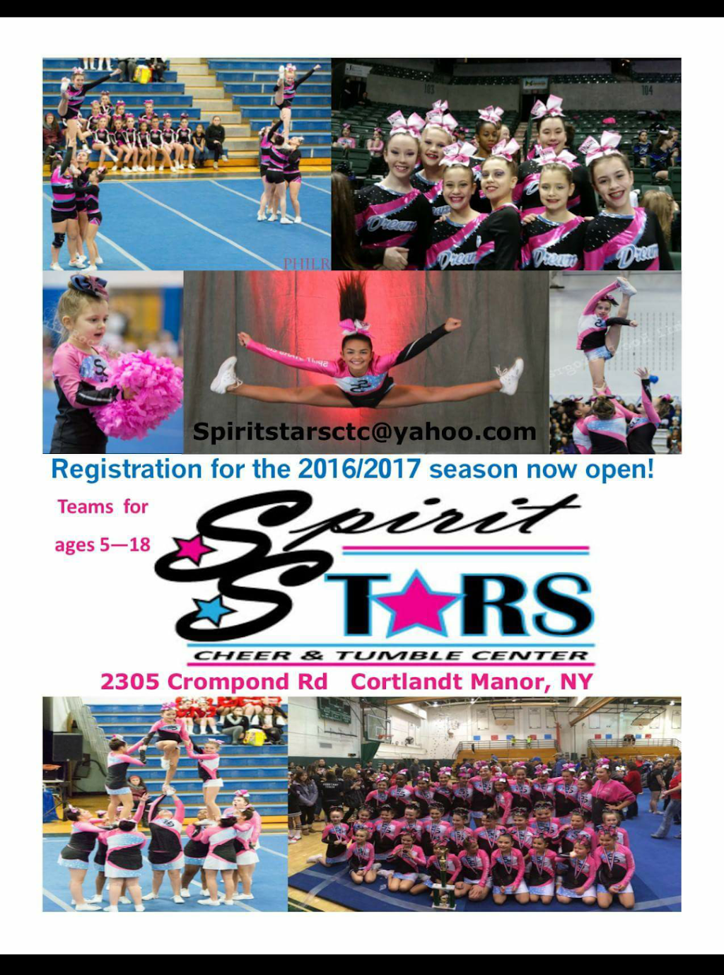 Spirit Stars Cheer & Tumbling Center | 2305 Crompond Rd, Cortlandt, NY 10567, USA | Phone: (914) 329-1048