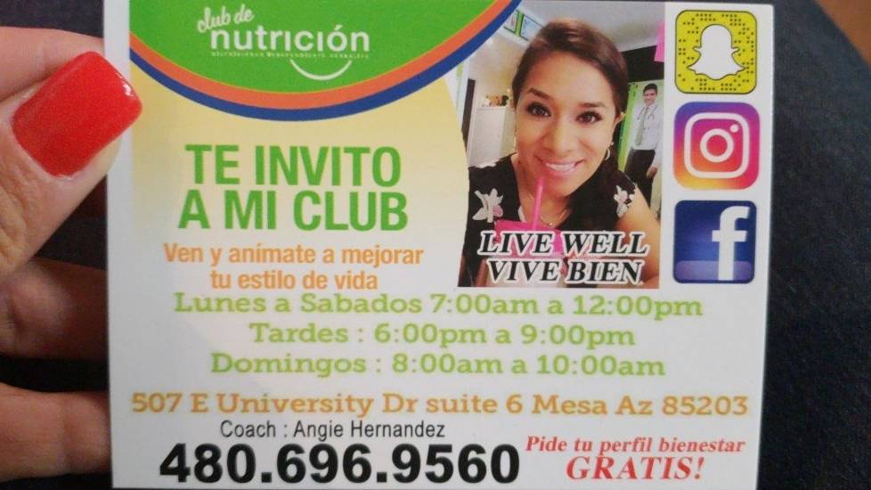 Live Well_ViveBien Angie Hernandez | 507 E University Dr #6, Mesa, AZ 85203, USA | Phone: (480) 696-9560