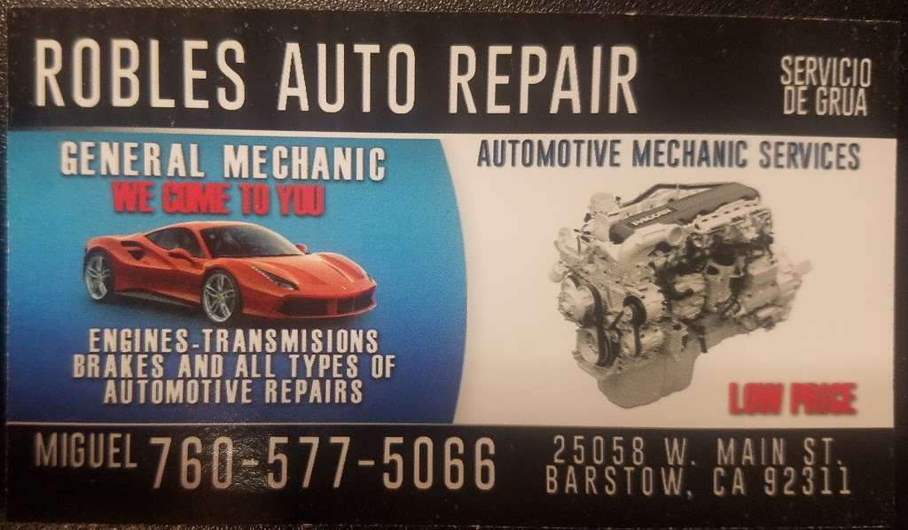 Robles Auto Repair | 25058 Main St, Barstow, CA 92311, USA | Phone: (760) 577-5066