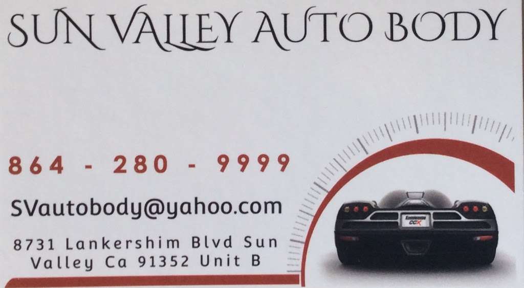 Sun Valley Auto Body | 8731 Lankershim Blvd unit b, Sun Valley, CA 91352 | Phone: (864) 280-9999