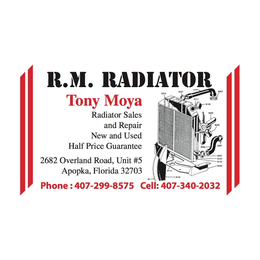 RM Radiator | 2682 Overland Rd # 5, Apopka, FL 32703, USA | Phone: (407) 299-8575