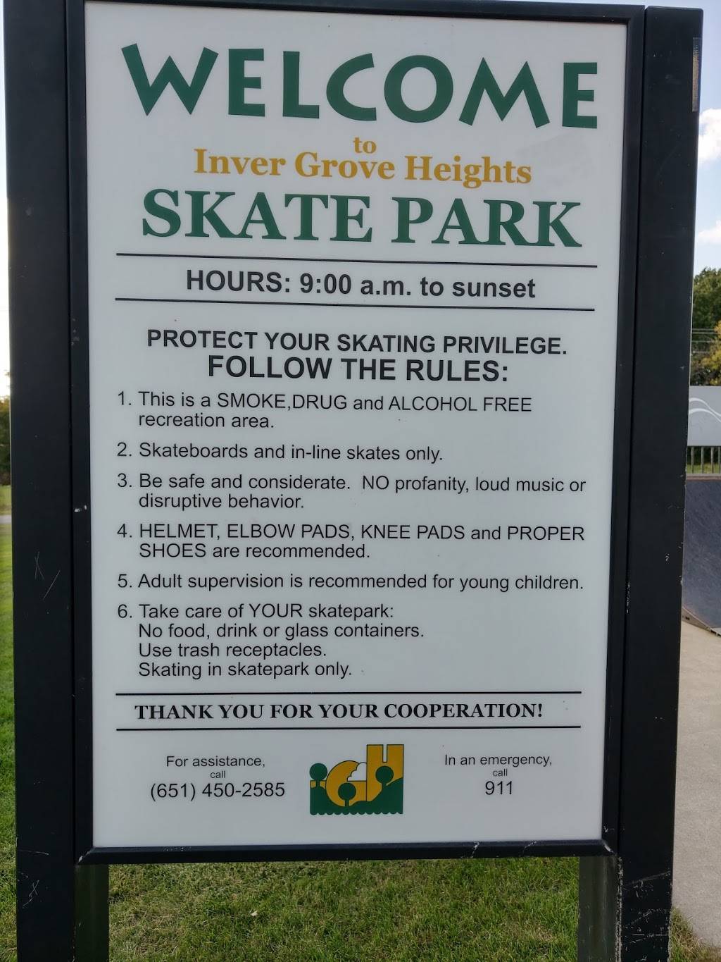 Inver Grove Heights Skatepark | 8175 Barbara Ave, Inver Grove Heights, MN 55077, USA | Phone: (651) 450-2500