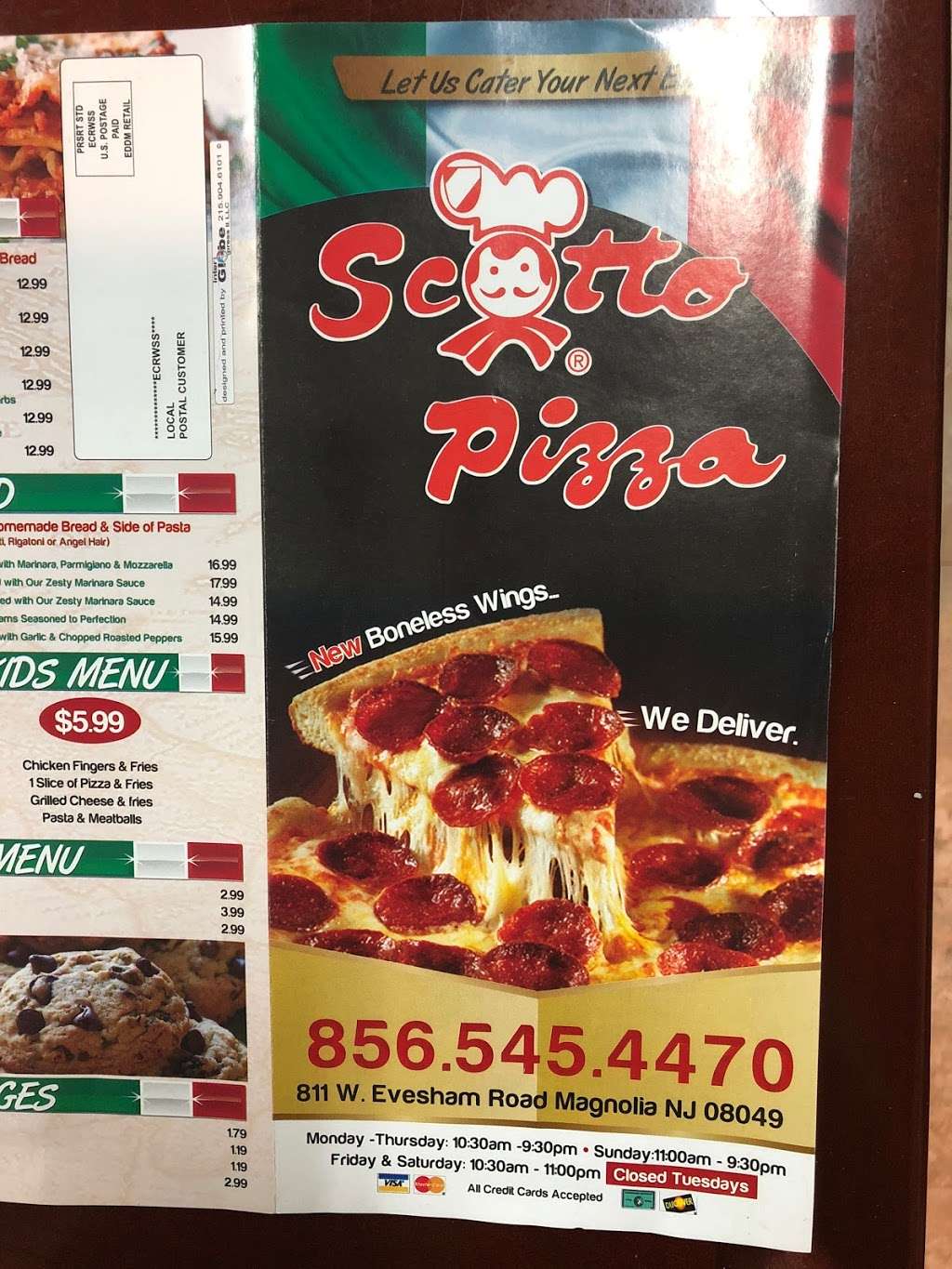 Scotto Pizza | 811 Evesham Ave W, Magnolia, NJ 08049, USA | Phone: (856) 497-4098