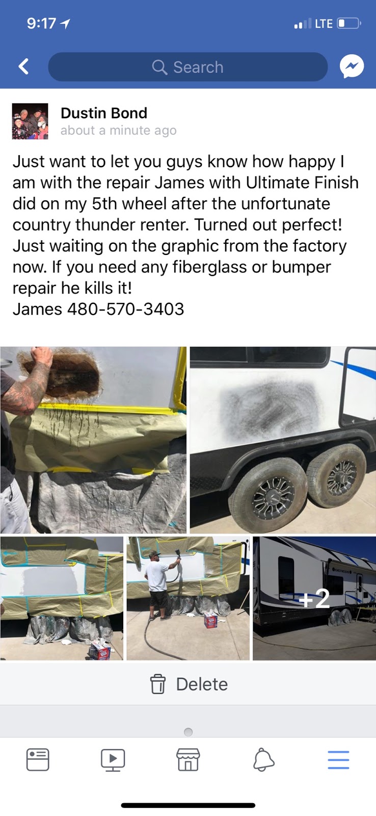 Ultimate Finish Paint and bumper repair | 915 S Center St, Mesa, AZ 85210, USA | Phone: (480) 570-3403