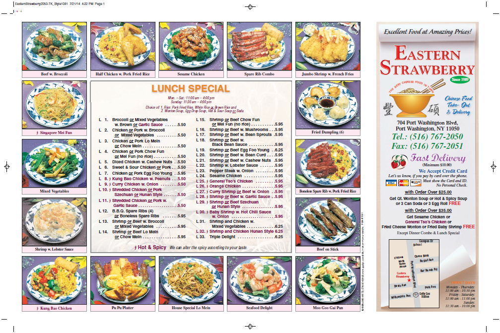 Eastern Strawberry Kitchen | 704 Port Washington Blvd # A, Port Washington, NY 11050 | Phone: (516) 767-2050