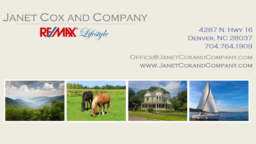 Janet Cox and Company, LLC | 4287 NC-16 Business, Denver, NC 28037 | Phone: (704) 764-1909