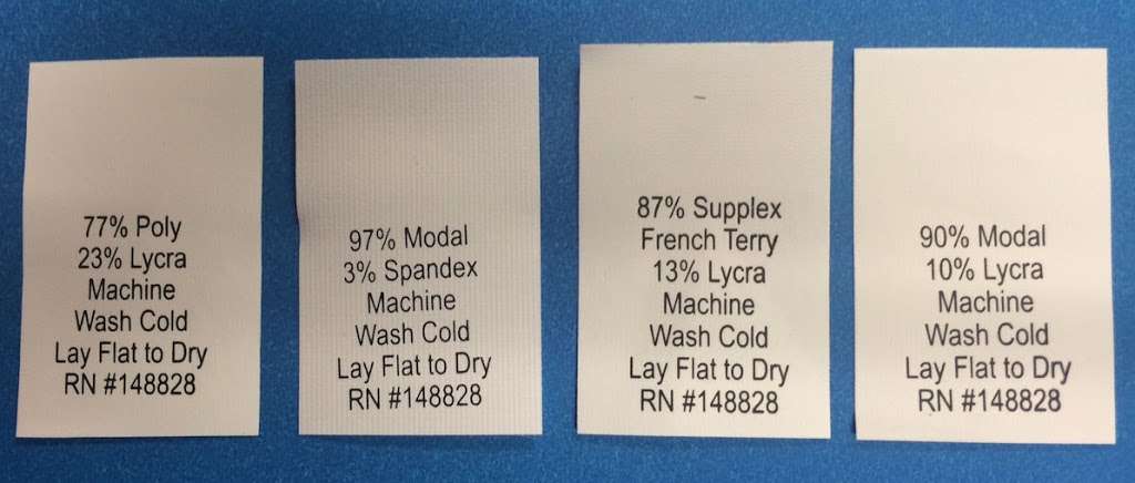 Woven Fabric Labels | 12660-W Goar Rd, Houston, TX 77077, USA | Phone: (281) 497-8372