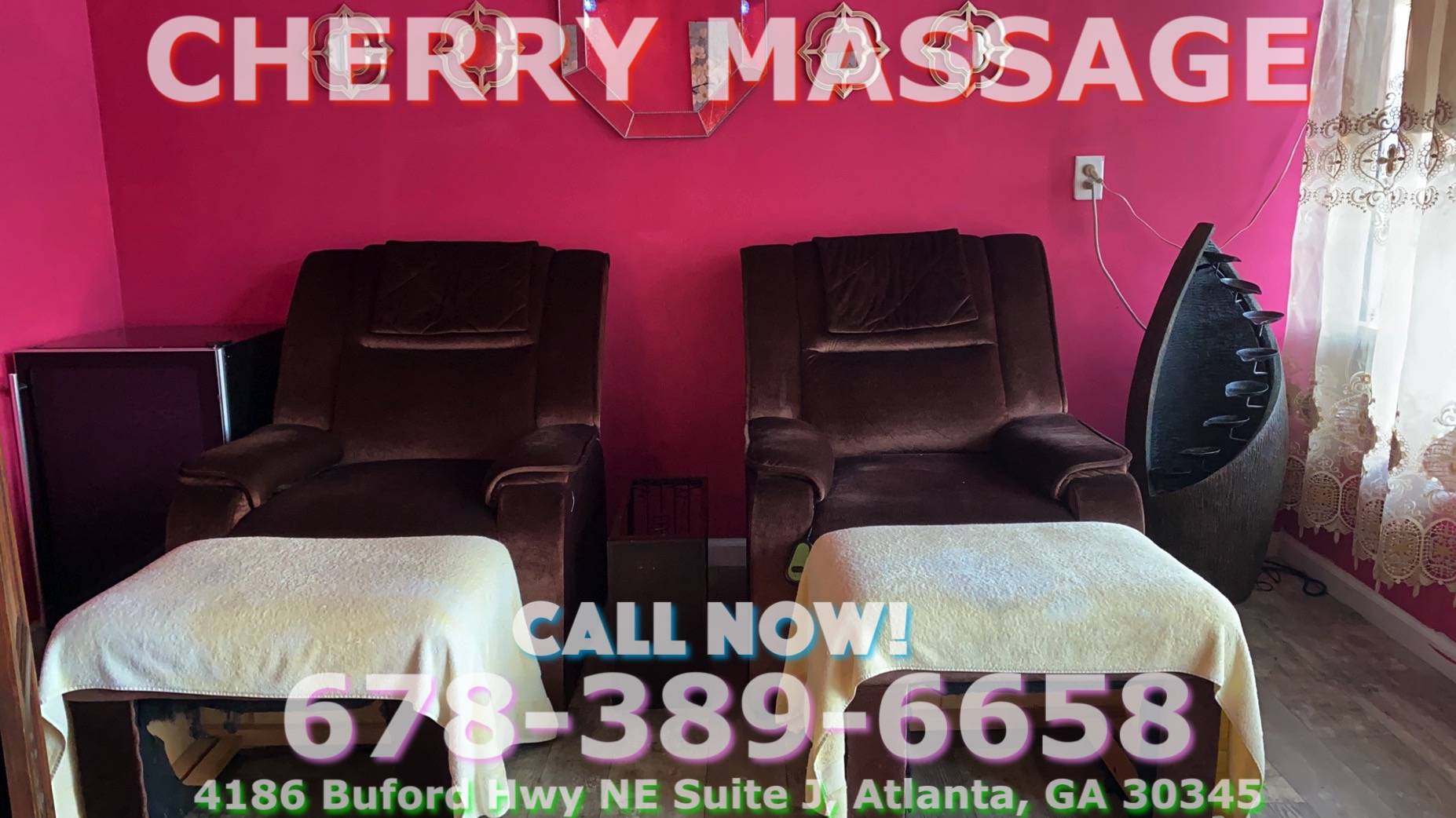 Cherry Massage | 4186 Buford Hwy NE Suite J, Atlanta, GA 30345, United States | Phone: (678) 389-6658