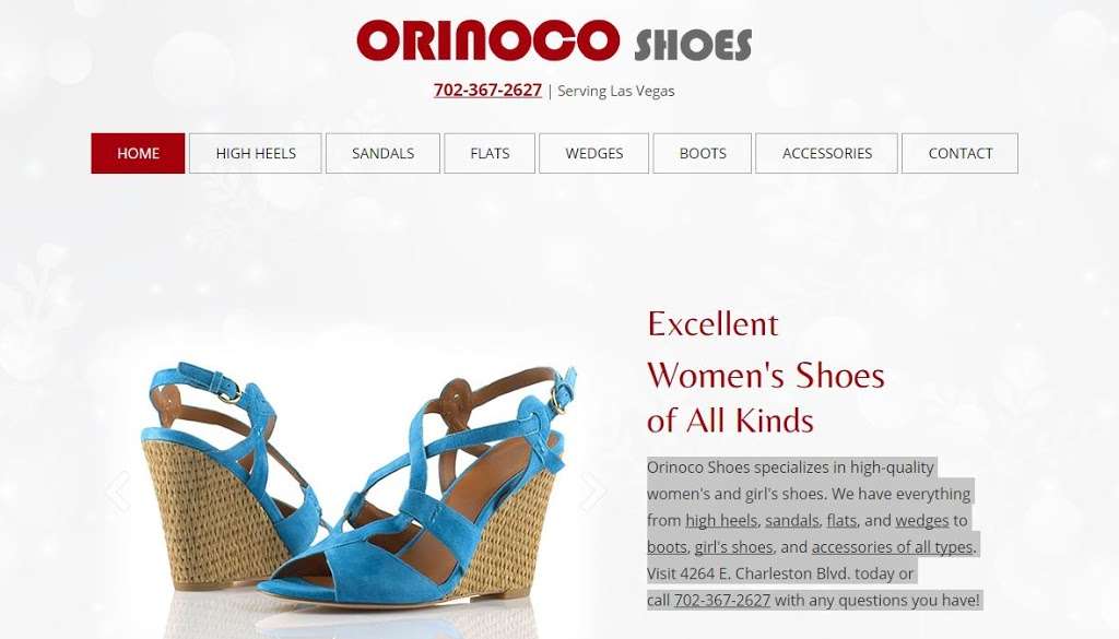 Orinoco Shoes | 4264 E Charleston Blvd, Las Vegas, NV 89110, USA | Phone: (702) 367-2627