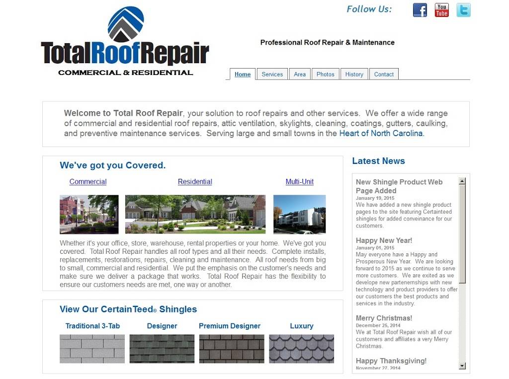 Total Roof Repair | 4602 Yadkin Dr, Raleigh, NC 27609, USA | Phone: (919) 868-1005