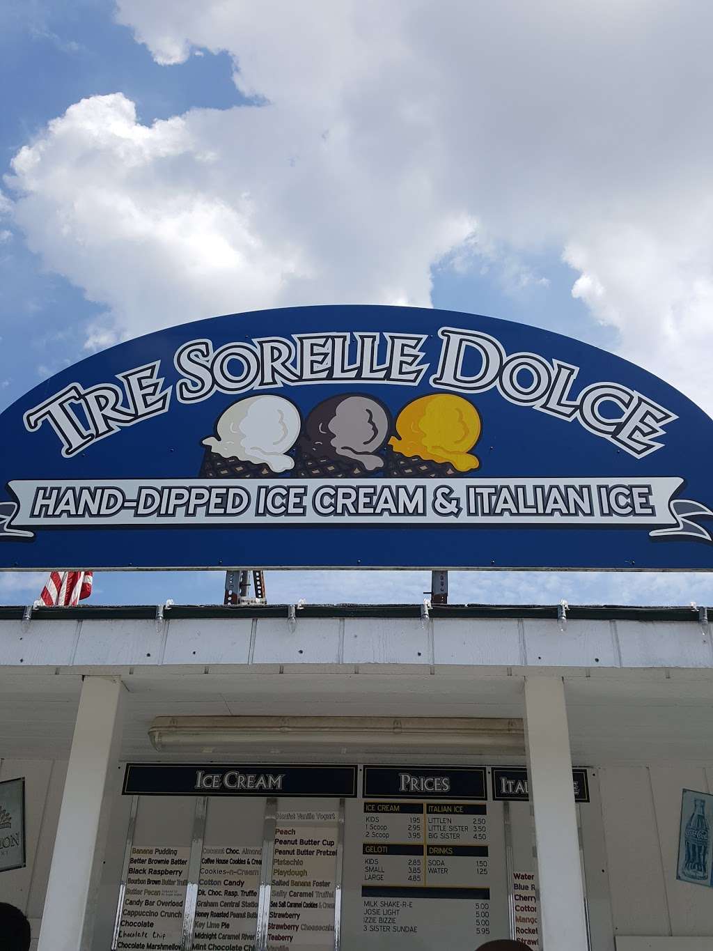 Tre Sorelle Dolce Ice Cream & Italian Ice | 11 S Railroad Ave, Wyoming, DE 19934 | Phone: (302) 423-0497