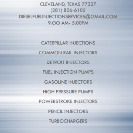 Diesel Fuel Injection | 16245 TX-105, Cleveland, TX 77327, USA | Phone: (281) 806-6105