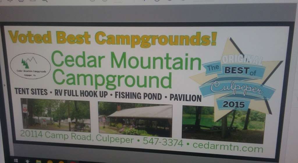 Cedar Mountain Campground | 20114 Camp Rd, Culpeper, VA 22701, USA | Phone: (540) 547-3374