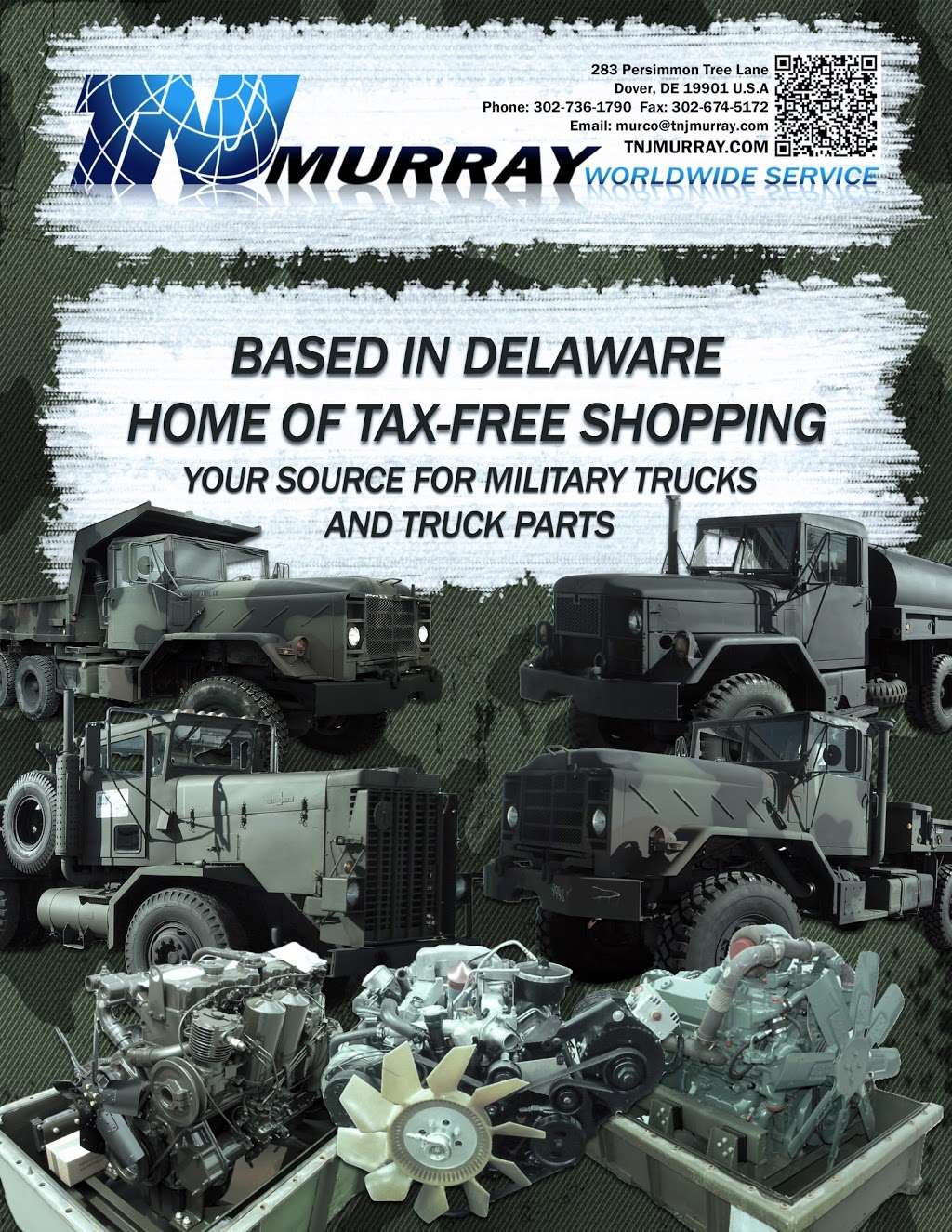 TNJ Murray Worldwide Service | 283 Persimmon Tree Ln, Dover, DE 19901, USA | Phone: (866) 736-1790