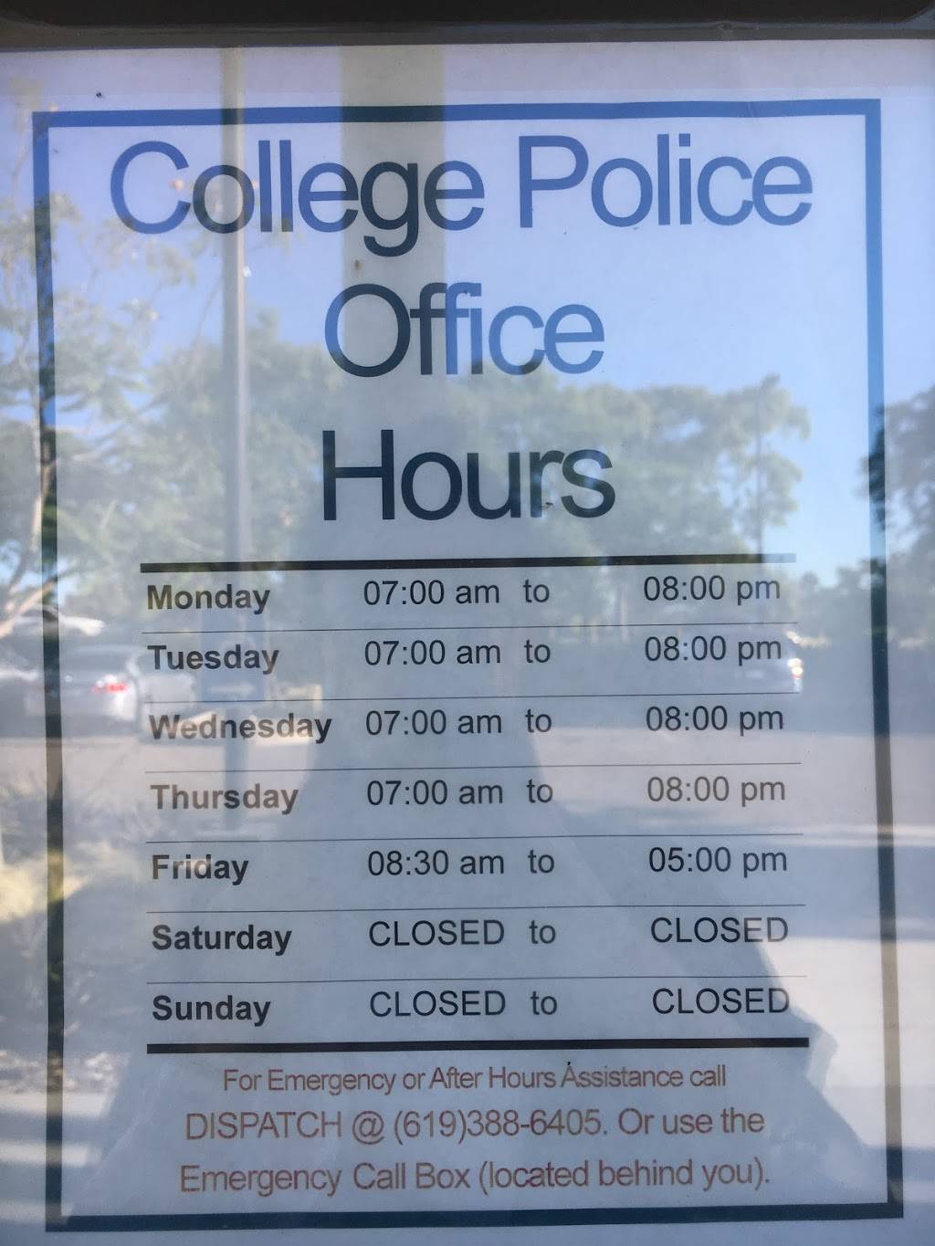 College Police Substation | 7250 Mesa College Dr, San Diego, CA 92111, USA | Phone: (619) 388-2749