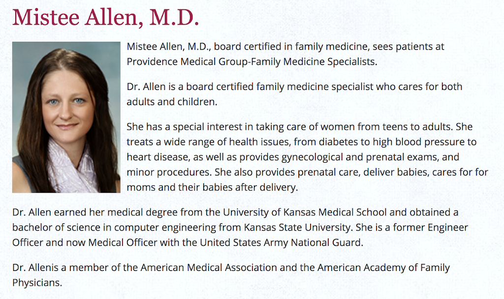 Mistee Allen, M.D. | 1150 N 75th Pl, Kansas City, KS 66112, USA | Phone: (913) 596-4398