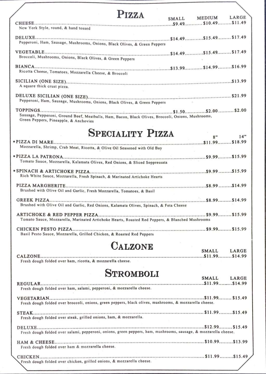 Bennys Pizza & Italian Restaurant | 1910 Lincoln Way E, Guilford, PA 17202, USA | Phone: (717) 263-0422
