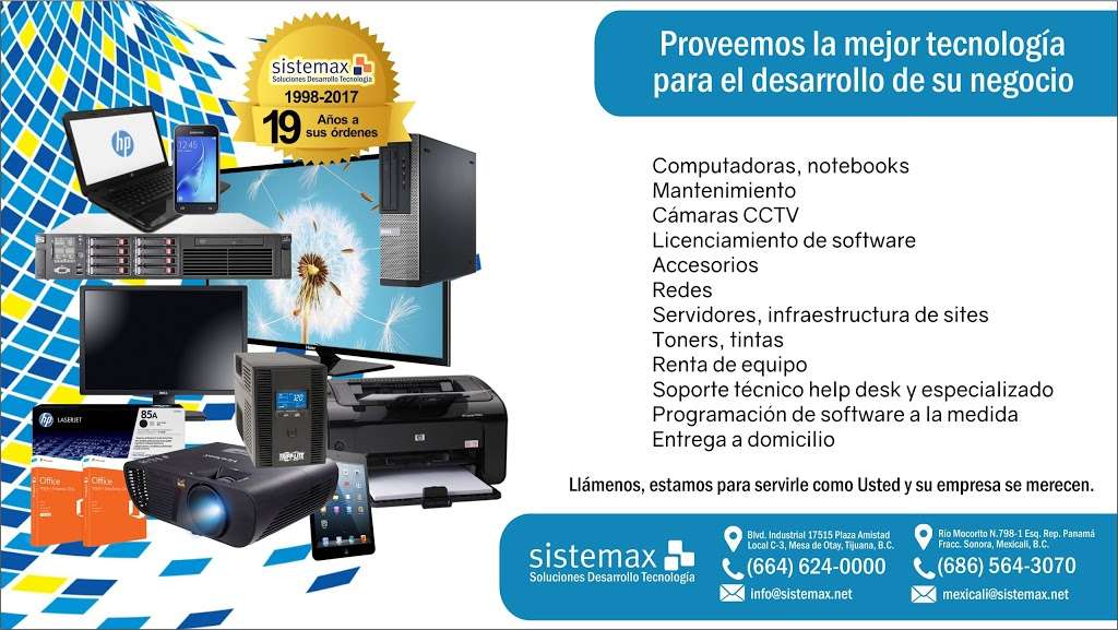 Sistemax Sa De Cv | Blvd. Alberto Limón Padilla, Otay Constituyentes, 22450 Tijuana, B.C., Mexico | Phone: 664 624 0000