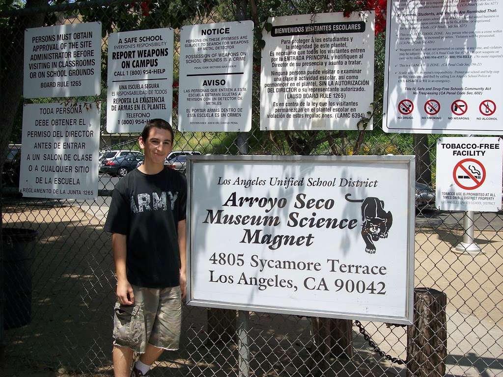 Arroyo Seco Museum Science Magnet | 4805 Sycamore Terrace, Los Angeles, CA 90042, USA | Phone: (323) 254-5141