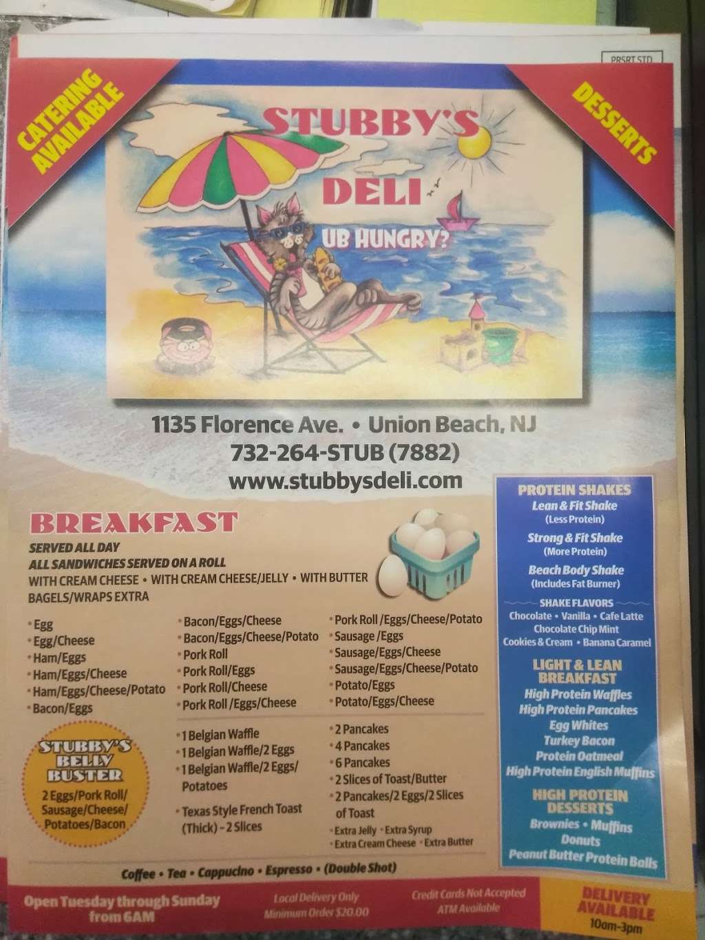 Stubbys Deli & Subs | 1135a Florence Ave, Union Beach, NJ 07735, USA | Phone: (732) 264-7882