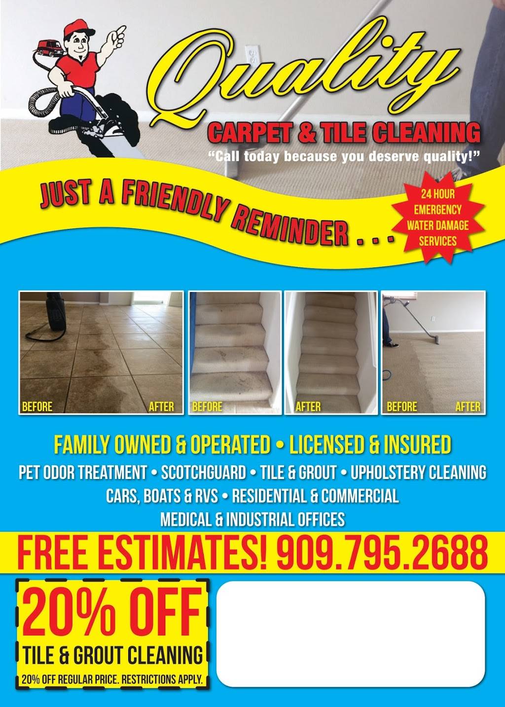 Quality Carpet & Tile Cleaning | 989 Bryant St, Calimesa, CA 92320, USA | Phone: (909) 795-2688