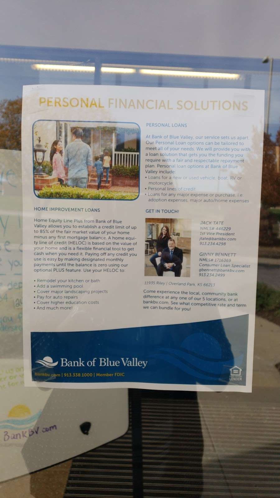 Bank of Blue Valley | 5520 Hedge Lane Terrace, Shawnee, KS 66226, USA | Phone: (913) 338-1000