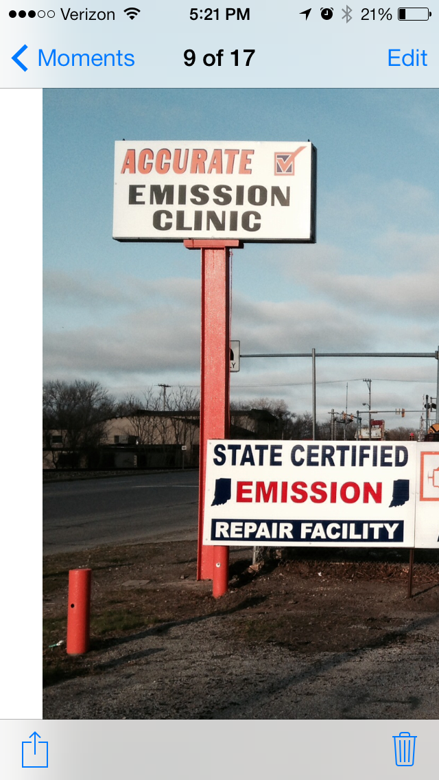 Accurate Emission Clinic | 1709 W Ridge Rd, Gary, IN 46408, USA | Phone: (219) 427-0878