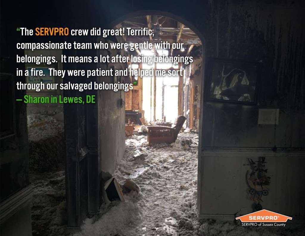 Servpro of Sussex County | 22213 Lewes Georgetown Hwy, Georgetown, DE 19947, USA | Phone: (302) 856-9768