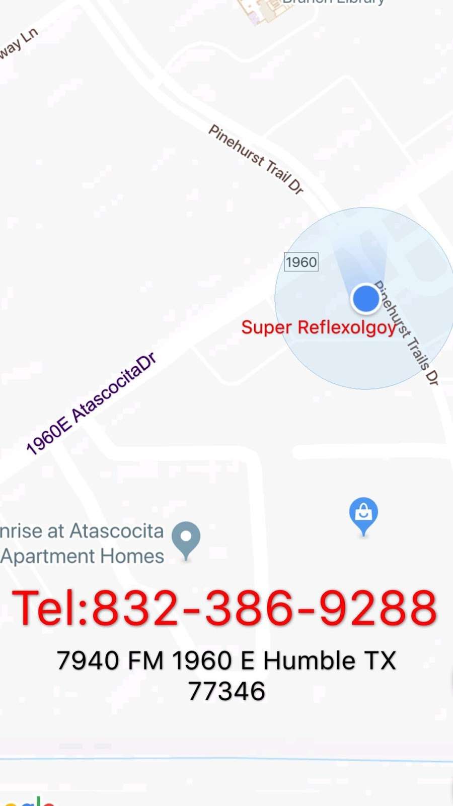 Super Reflexology | 7940 FM 1960, Humble, TX 77346, USA | Phone: (832) 386-9288