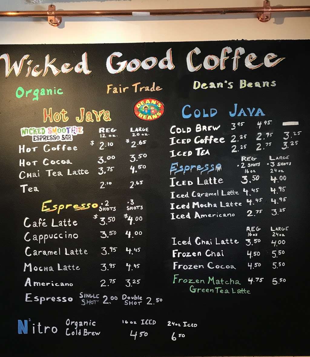 Wicked Smoothie Espresso Bar | 7 Marble St B1, Whitman, MA 02382 | Phone: (781) 523-1421