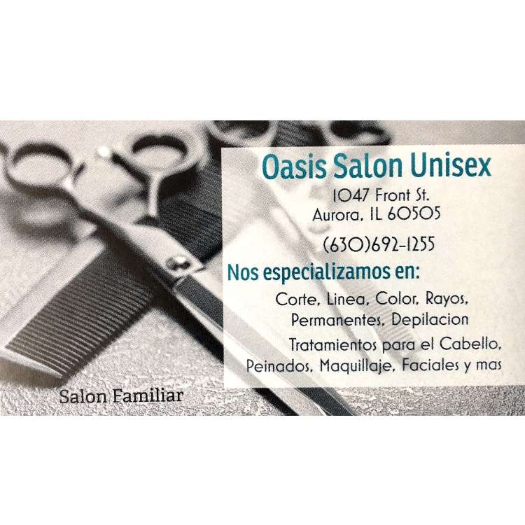 Oasis Unisex | 1047 Front St, Aurora, IL 60505, USA | Phone: (630) 692-1255