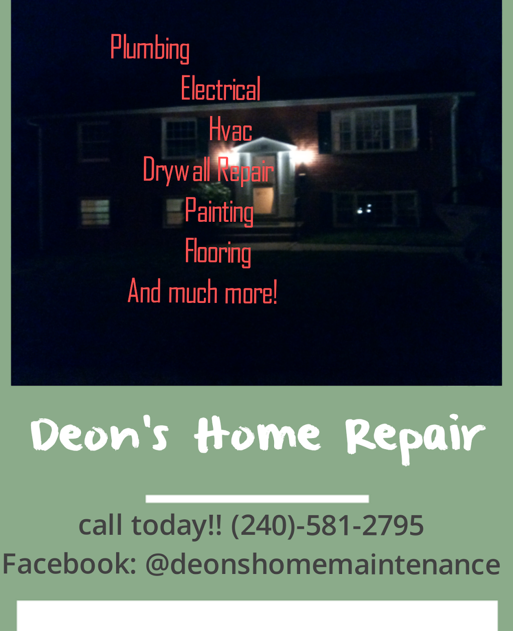 Deons Home Repair Service | 3454 Brinkley Rd, Temple Hills, MD 20748, USA | Phone: (301) 679-3831