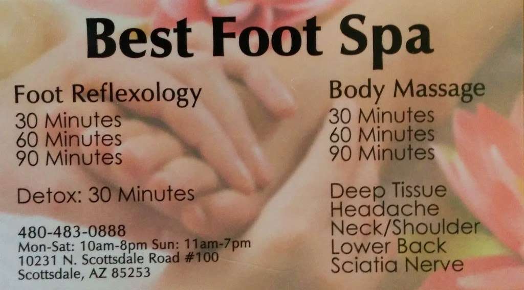 Best Foot Spa Massage | 10231 N Scottsdale Rd #100, Scottsdale, AZ 85253, USA | Phone: (480) 483-0888
