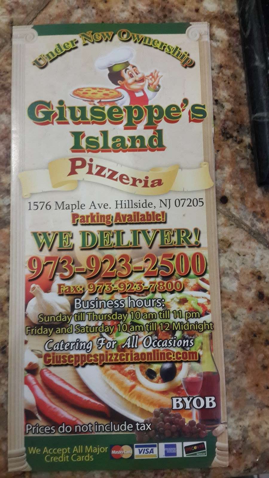 Guiseppes Island Pizza | 1576 Maple Ave, Hillside, NJ 07205, USA | Phone: (973) 923-2500