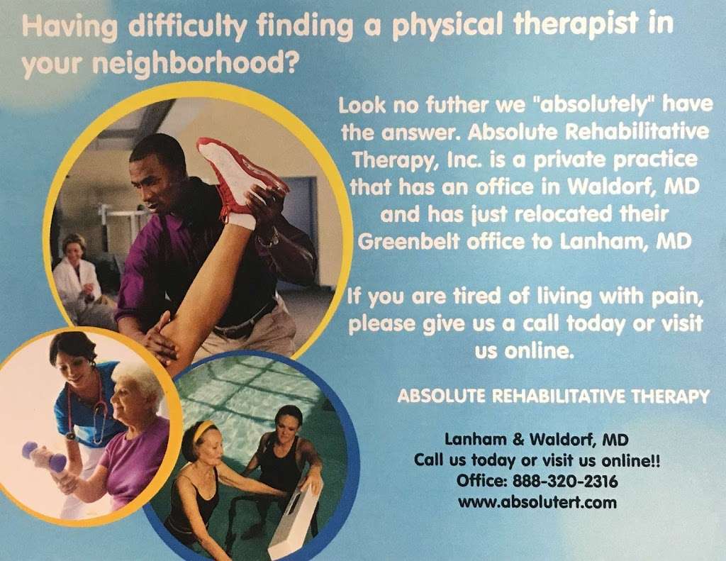 Absolute Rehabilitative Therapy, Inc. | 9841 Greenbelt Rd, Lanham, MD 20706, USA | Phone: (301) 220-2316