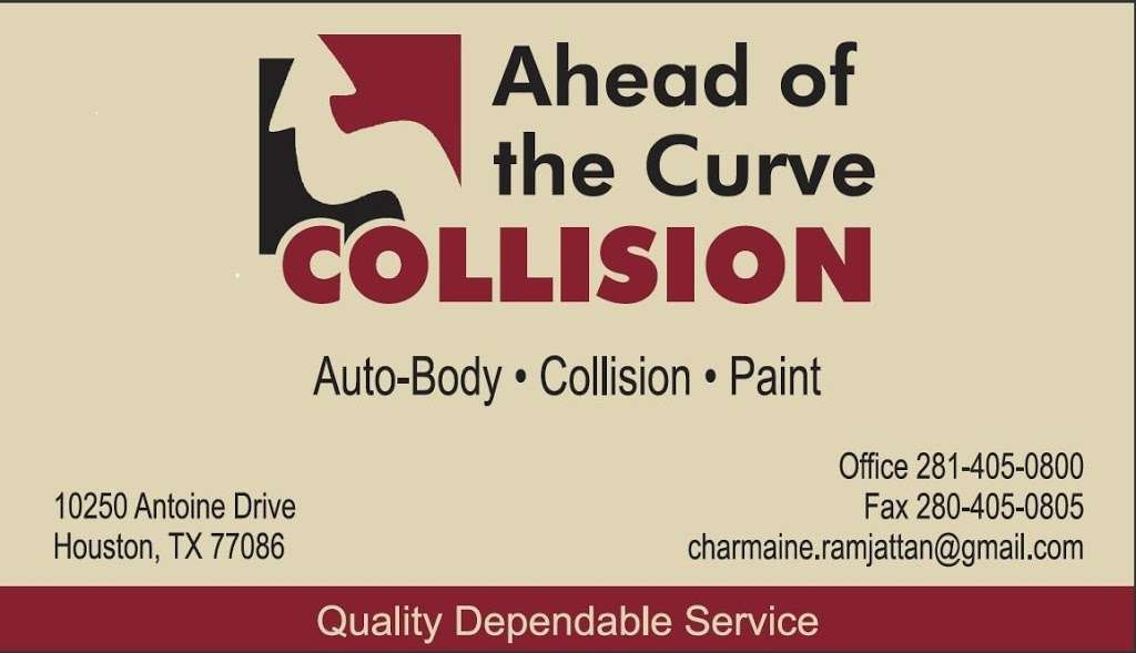 Ahead of the Curve Collision & Paint, LLC. | 10250 Antoine Dr, Houston, TX 77086, USA | Phone: (281) 405-0800