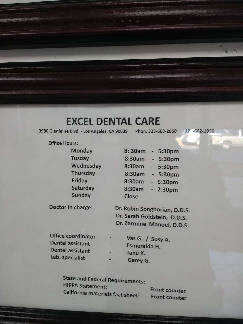 Excel Dental Care | 3980 Glenfeliz Blvd, Los Angeles, CA 90039, USA | Phone: (323) 663-2050