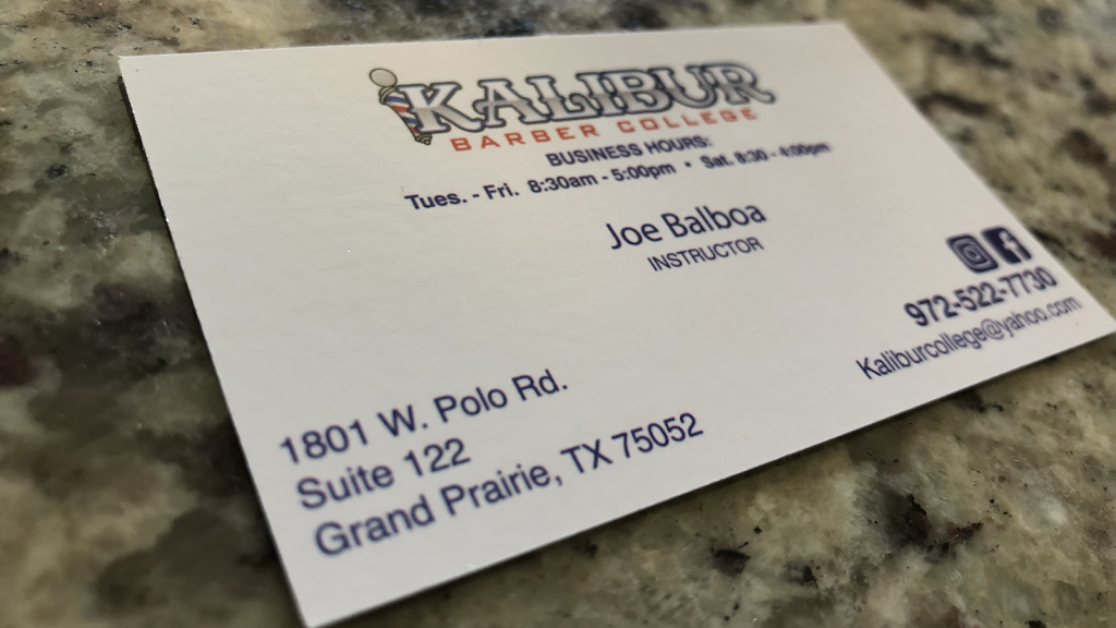 Kalibur Barber College | 1801 W Polo Rd #122, Grand Prairie, TX 75052 | Phone: (972) 522-7730