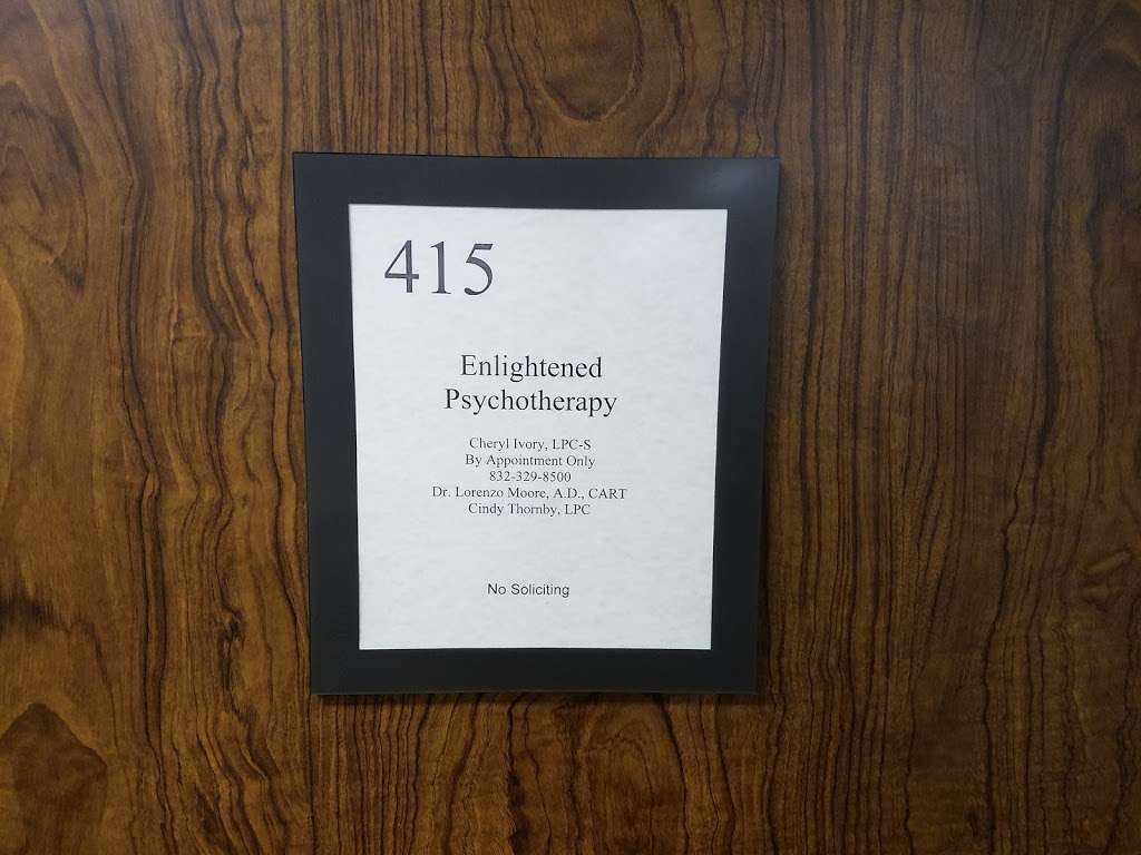 Enlightened Psychotherapy | 15311 Vantage Pkwy W Ste #309, Houston, TX 77032, USA | Phone: (832) 329-8500