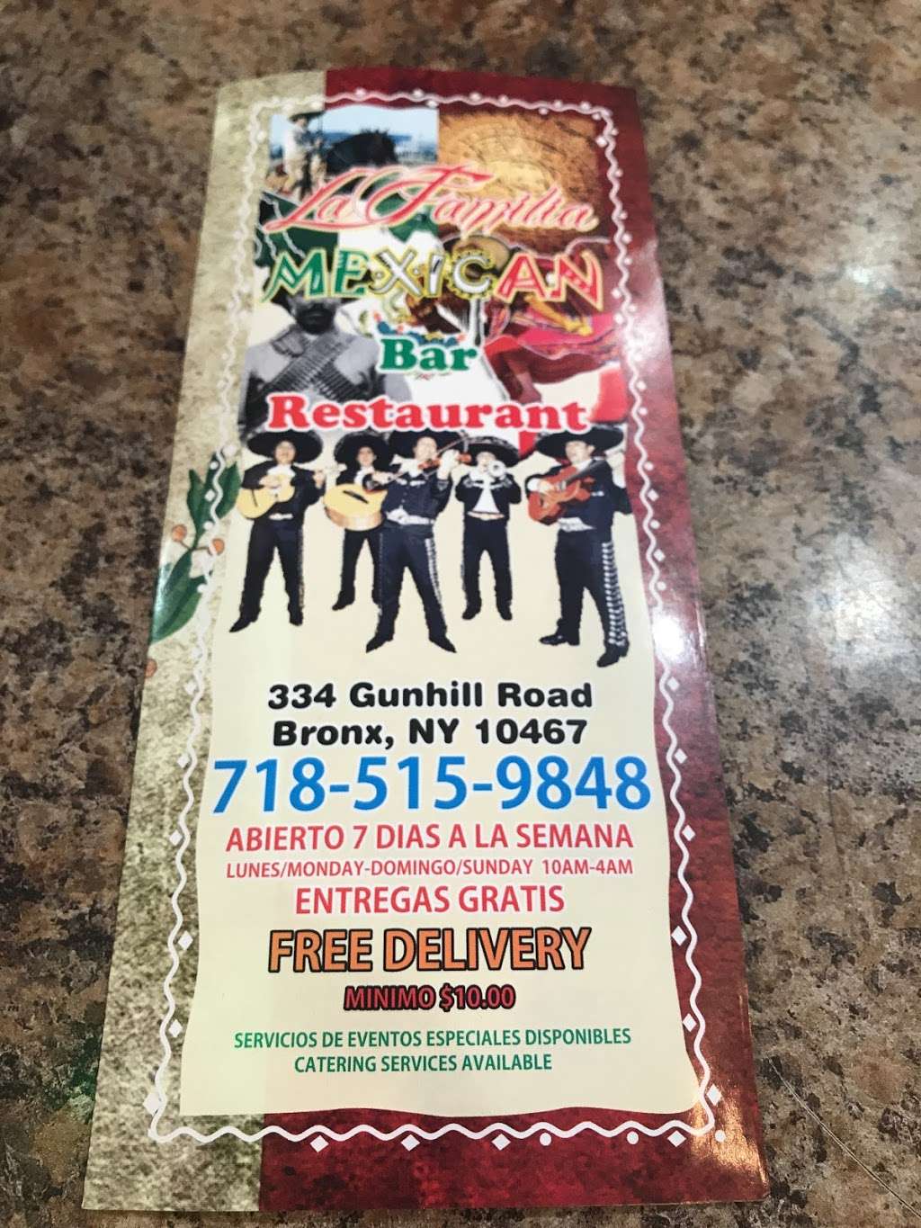 La Familia | 334 E Gun Hill Rd, Bronx, NY 10467, USA | Phone: (718) 515-9848