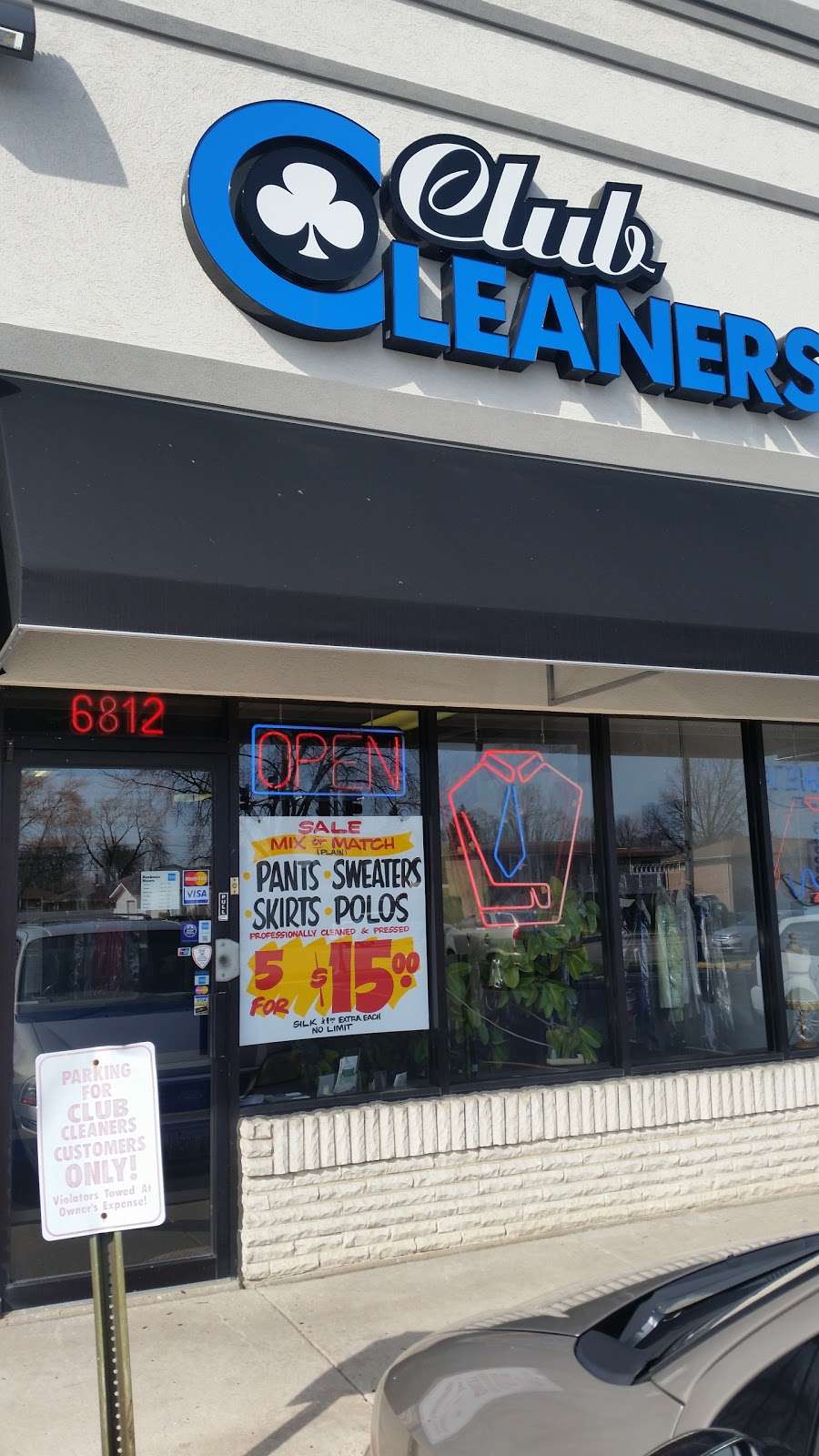 Club Cleaners | 6812 W 87th St, Burbank, IL 60459, USA | Phone: (708) 599-0985