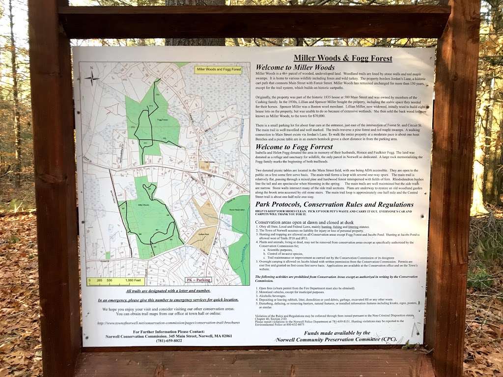 Miller Woods & Fogg Forest Parking | Norwell, MA 02061, USA