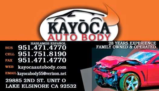 Kayoca Auto Body Shop and Paint Collision Repair | 29885 2nd St, Lake Elsinore, CA 92532, USA | Phone: (951) 471-4770
