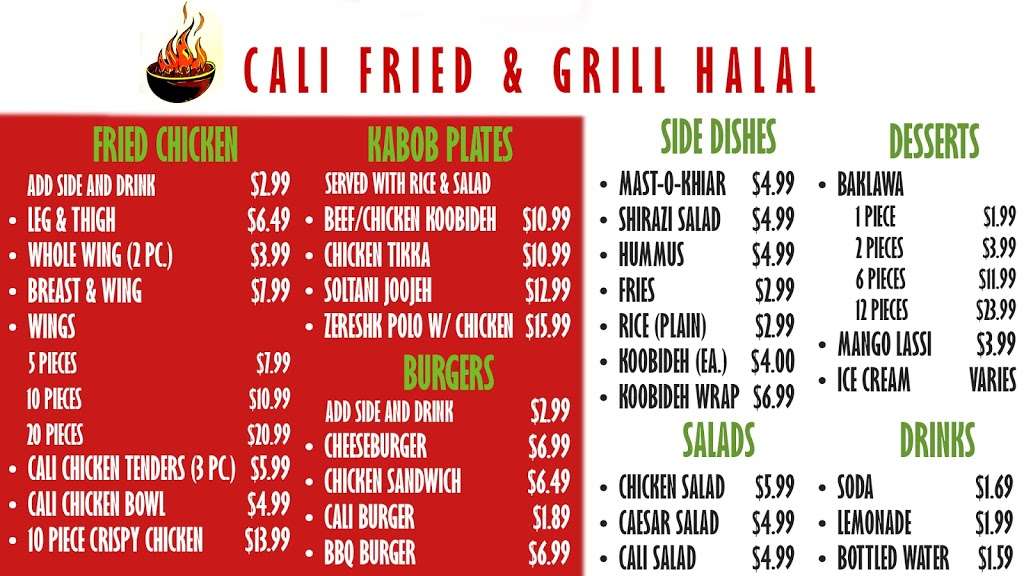 Cali Fried & Grill Halal | 18501 Victory Blvd, Reseda, CA 91335 | Phone: (818) 578-5500