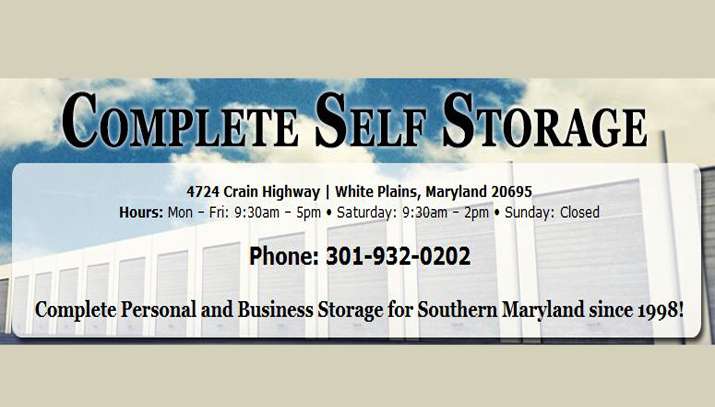 Complete Self Storage | 4724 Crain Hwy, White Plains, MD 20695, USA | Phone: (301) 932-0202