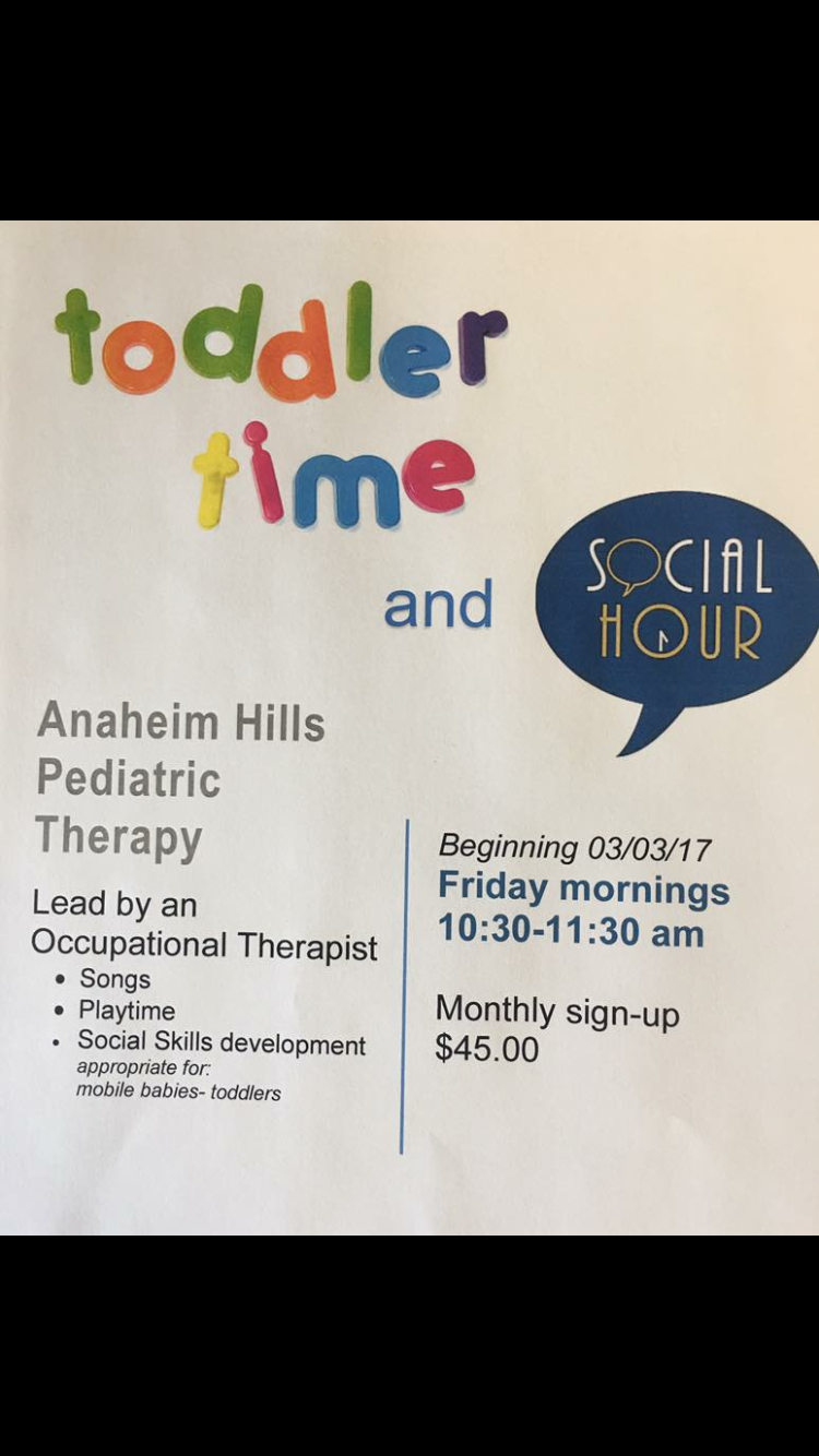 Anaheim Hills Pediatric Therapy, Inc. | 140 S Chaparral Ct #160, Anaheim, CA 92808, USA | Phone: (714) 794-5889